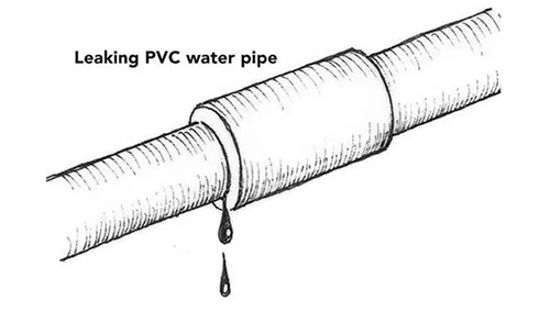 PVC pipe is a small crack