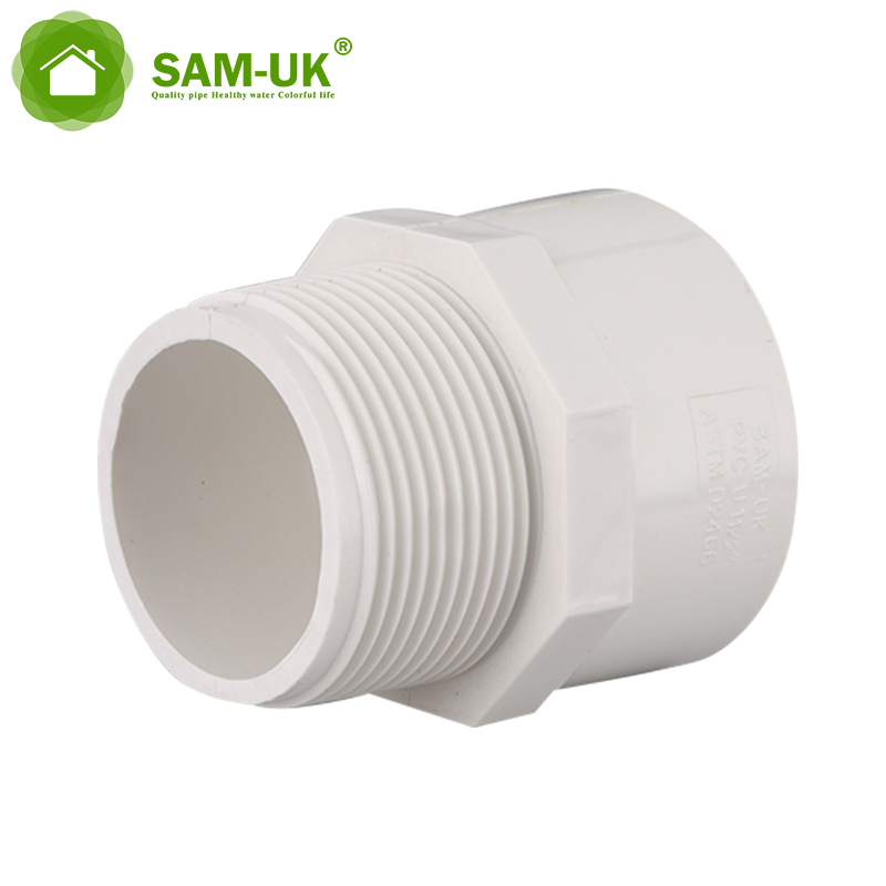 Adaptador macho de PVC
