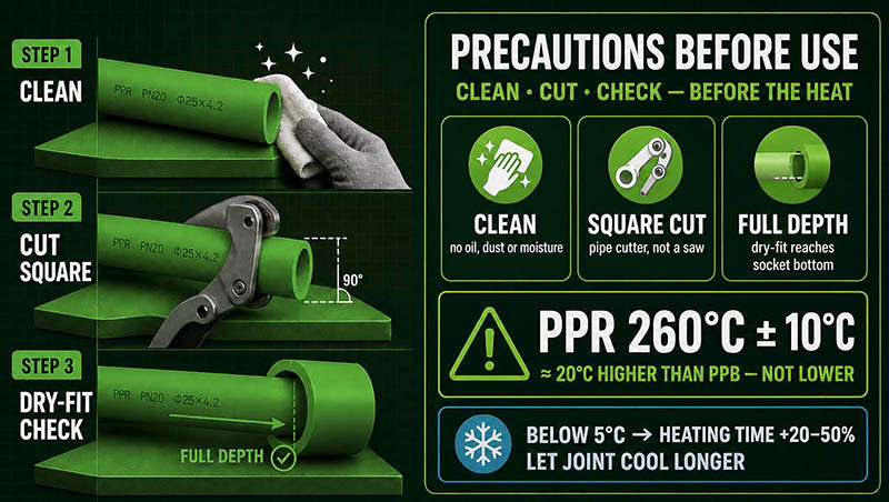 Precautions before using PPR pipe fittings