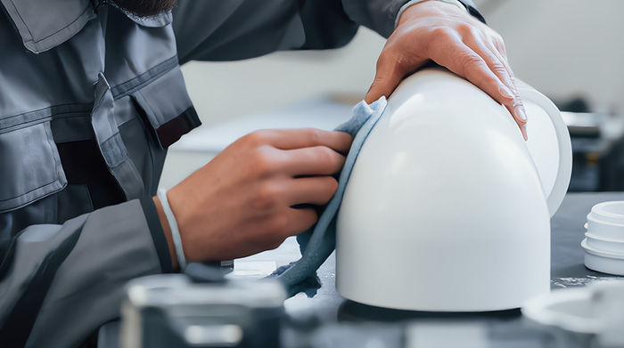 Сотрите излишки клея с труб и фитингов из ПВХ