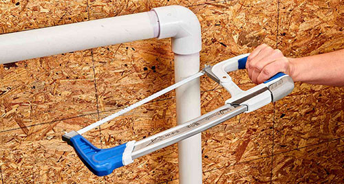 Cutting PVC pipe fittings