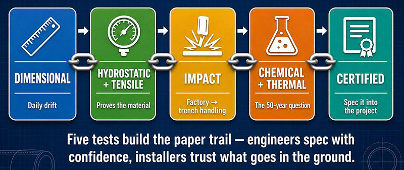 The process of quality inspection for plastic pipes
