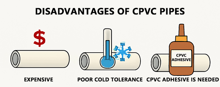 Desventajas de las tuberías de CPVC