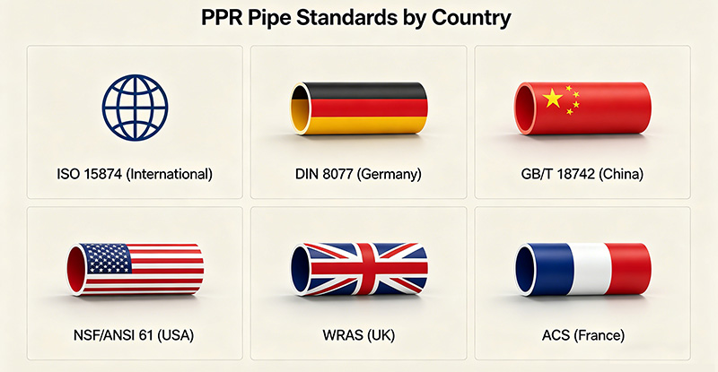 PPR Pipe Standards by Country