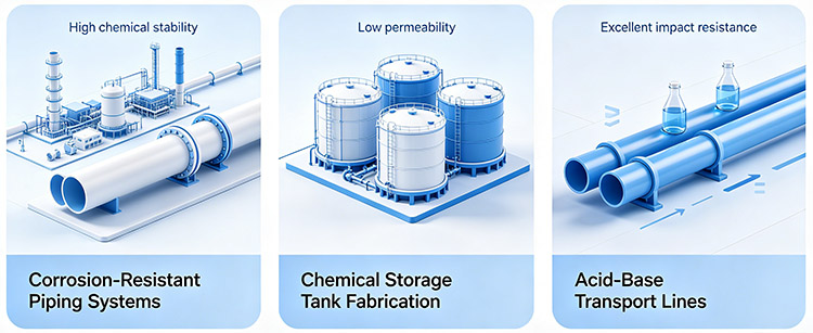 Common Applications of PPH PIPE Chemical Industry