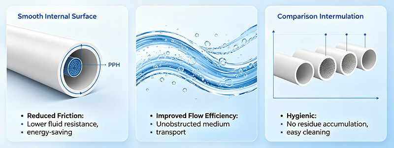 PPH PIPE Smooth Internal Surface