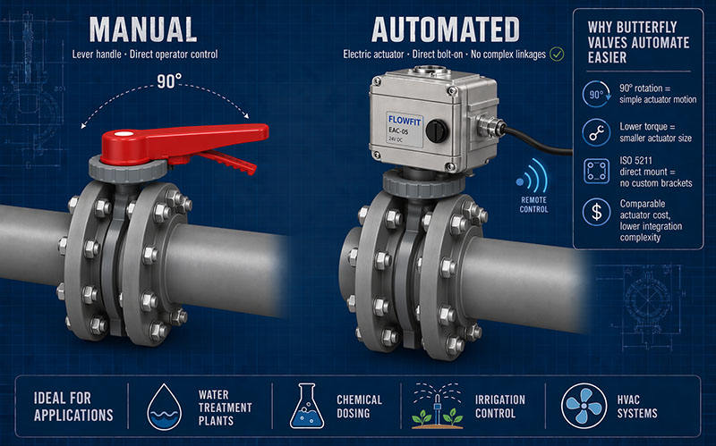Butterfly Valve Actuation: Manual vs. Automated