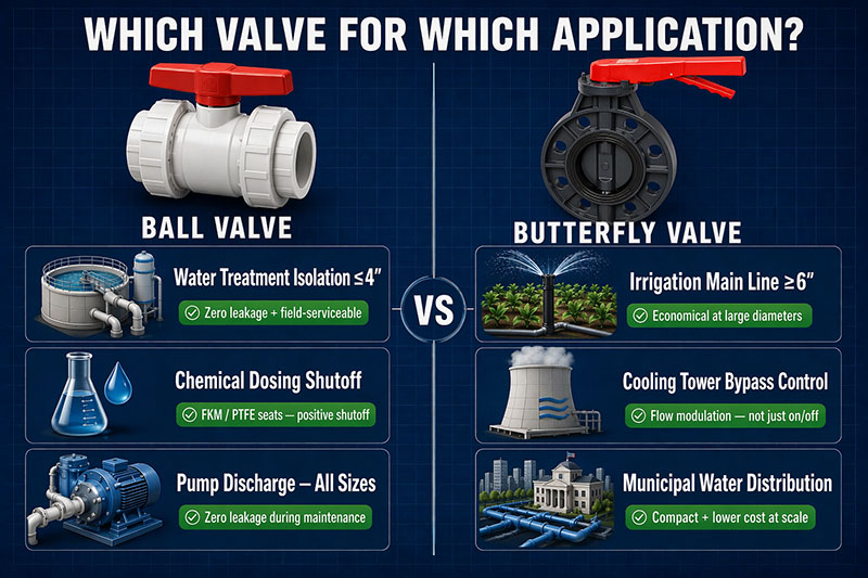 PVC Ball Valve and butterfly valves Application