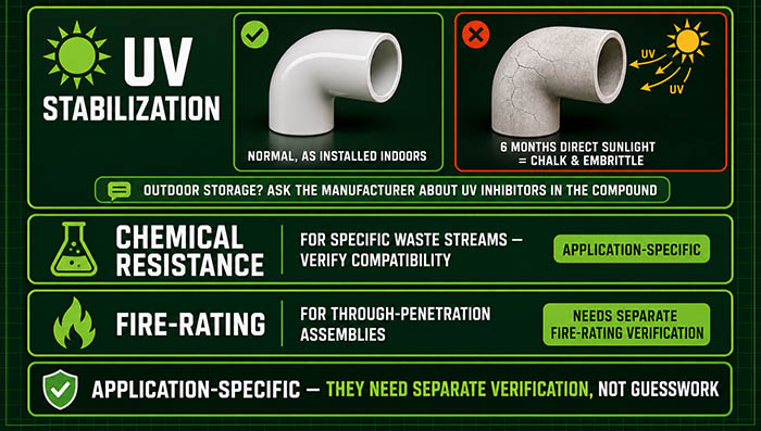 Durability of PVC drainage pipe fittings