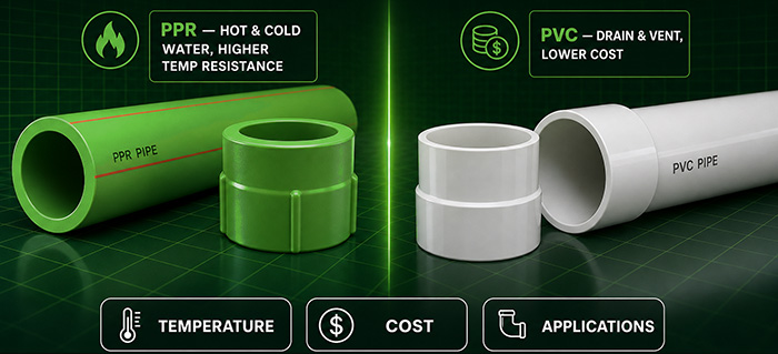 PPR and PVC address different problems.