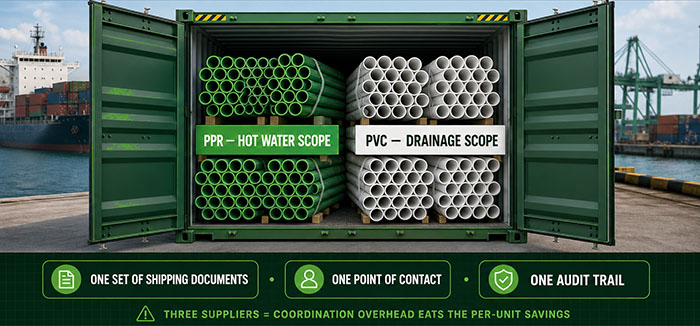 Purchase PPR and PVC pipe fittings for drainage systems