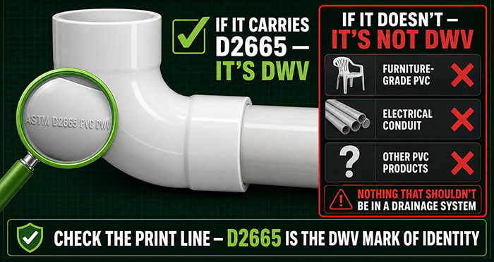 Standards for PVC DWV pipe fittings