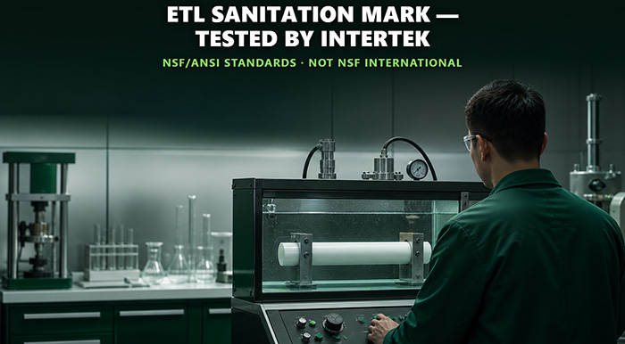 Pruebas de certificación ETL para tuberías de plástico