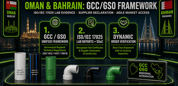 OMAN & BAHRAIN PLASTIC PIPE GCC GSO FRAMEWORK
