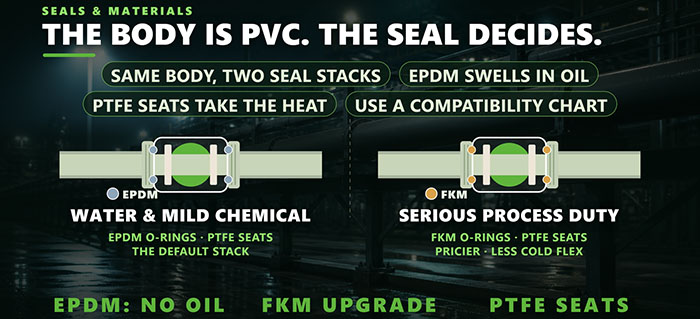 PVC阀门的密封件和材料
