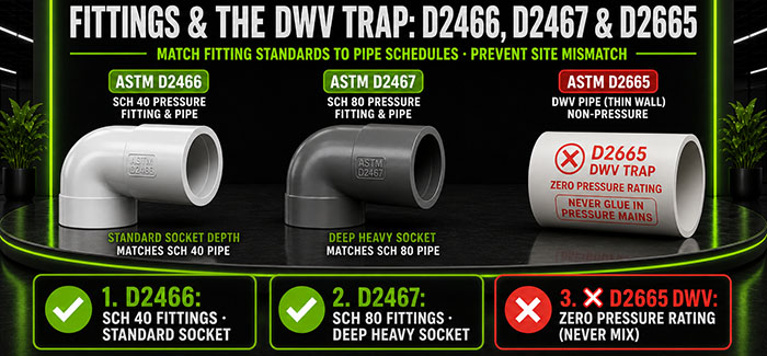 Fittings and the DWV Trap: D2466, D2467, and D2665