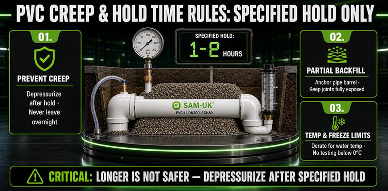 PVC CREEP & HOLD TIME RULES SPECIFIED HOLD ONLY